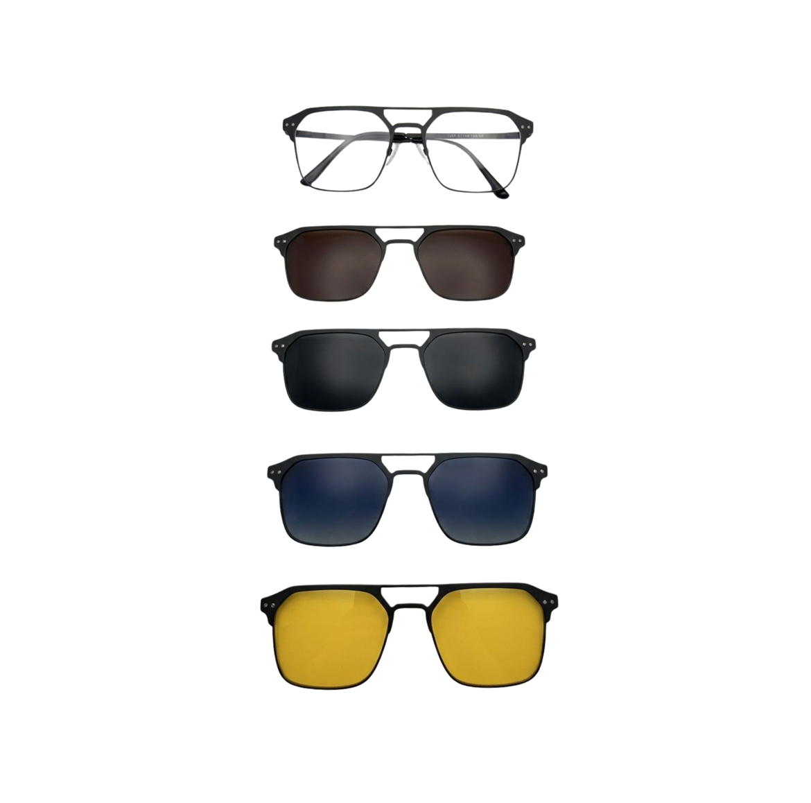 Alpottica Magnetic Eyewear 7028 5 in 1 Black
