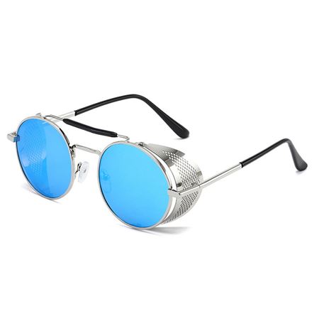 Alpottica Hayden Silver Blue-Mirror Sunglasses