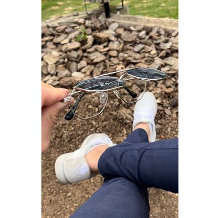 Alpottica Paul Silver Blue Flip-Up Unisex Güneş Gözlüğü