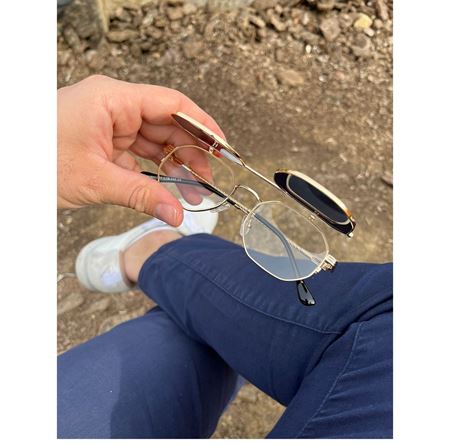 Alpottica Paul Gold Black Flip-Up Unisex Güneş Gözlüğü