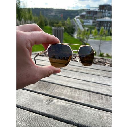 Alpottica Lorenzo Gold Brown Unisex Güneş Gözlüğü