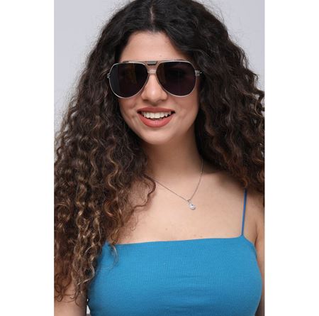 Alpottica Felix Silver Black Sunglasses
