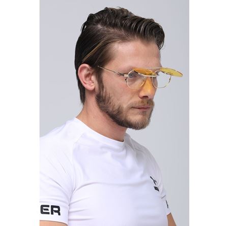 Alpottica Paul Gold Yellow Flip-Up Unisex Güneş Gözlüğü