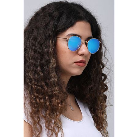 Alpottica Vincent Gold Blue-Mirror Katlanır Unisex Güneş Gözlüğü
