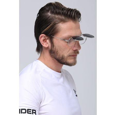 Alpottica Paul Silver Black Flip-Up Unisex Güneş Gözlüğü