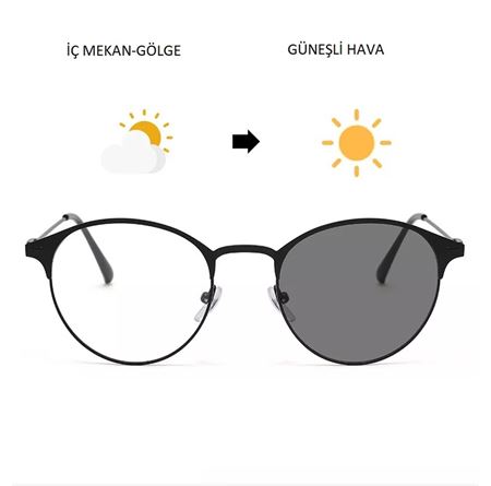 Alpottica Laurent Grey 2 in 1-Mavi Işık Koruyucu Fotokromik Gözlük