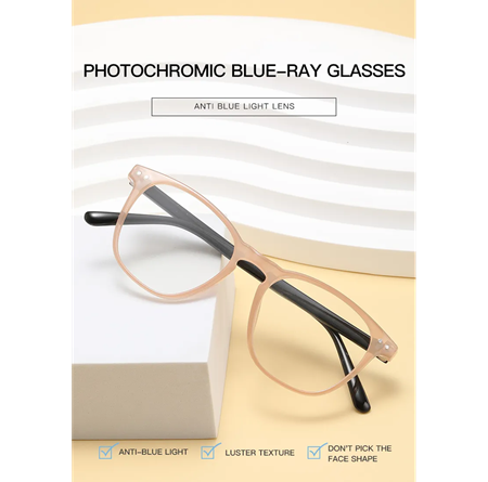 Alpottica Casey Beige 2 in 1-Mavi Işık Koruyucu Fotokromik Gözlük