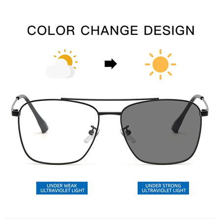 Alpottica Saint Black 2 in 1-Mavi Işık Koruyucu Fotokromik Gözlük