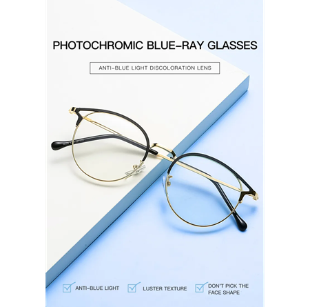 Alpottica Roma Gold 2 in 1-Mavi Işık Koruyucu Fotokromik Gözlük