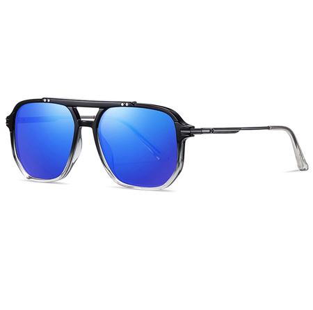 Alpottica Shiny Black Blue Unisex  Güneş Gözlüğü