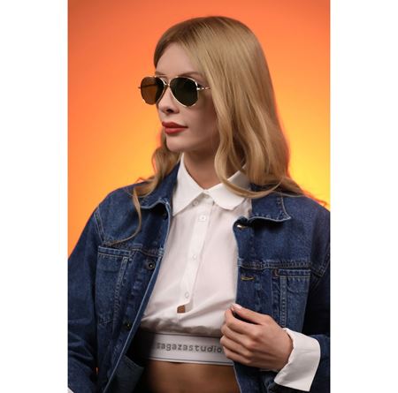 Alpottica Topgun Gold Green Unisex  Güneş Gözlüğü