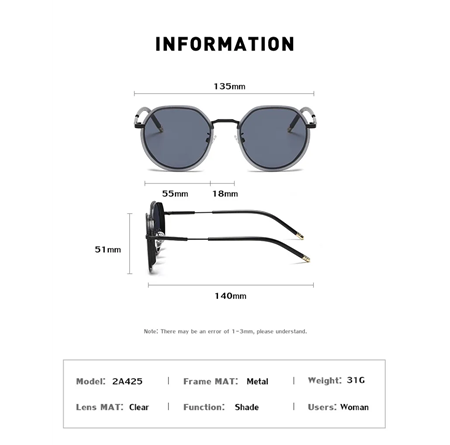 Alpottica Pure Black Unisex Güneş Gözlüğü