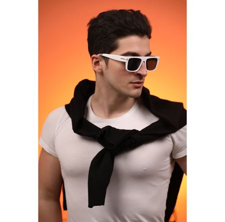 Alpottica Coldy White Black Unisex  Güneş Gözlüğü
