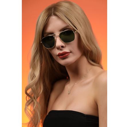 Alpottica Plane Gold Green Unisex  Güneş Gözlüğü