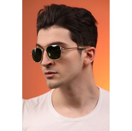 Alpottica Plane Gold Green Unisex  Güneş Gözlüğü