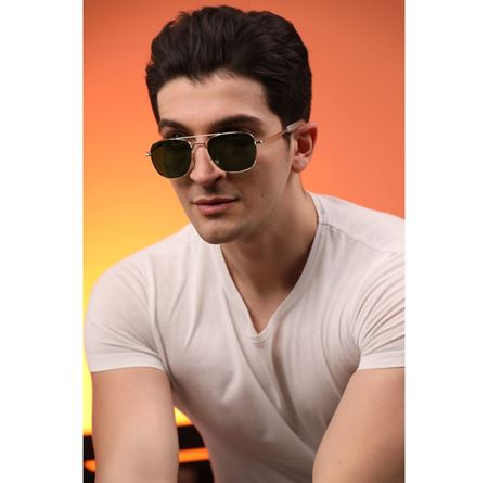 Alpottica Plane Gold Green Unisex  Güneş Gözlüğü