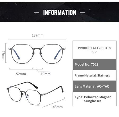 Alpottica Magnetic Eyewear 7023  3 in 1 Gun