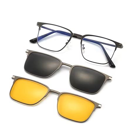 Alpottica Magnetic Eyewear 7012  3 in 1 GUN