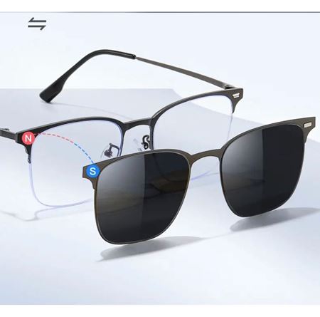 Alpottica Magnetic Eyewear 7650  3 in 1 BLACK