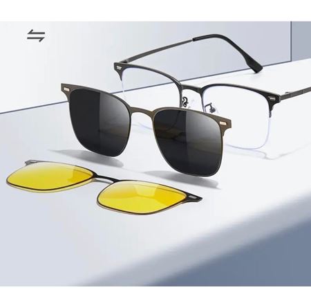 Alpottica Magnetic Eyewear 7650  3 in 1 BLACK