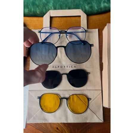 Alpottica Magnetic Eyewear 7023  4 in 1 Black