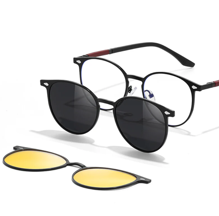Alpottica Magnetic Eyewear 7043  3 in Black 