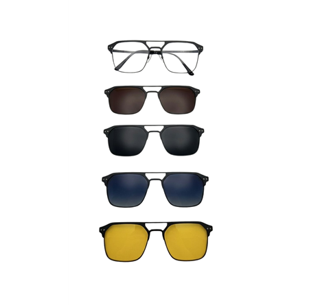 Alpottica Magnetic Eyewear 7028 5 in 1 Black